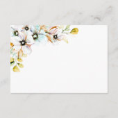 Pastel Bloemen Trouwdetails Informatiekaartje (Achterkant)