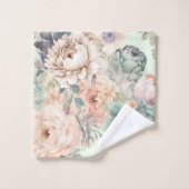PASTEL BLOEMEN TUIN BADKAMER HANDDOEK SET (Wasdoekje)