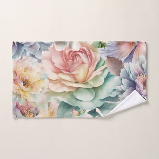 PASTEL BLOEMEN TUIN BADKAMER HANDDOEK SET (Handdoek)