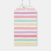 Pastel Bloemen Vlinder 1e Verjaardagsfeest Cadeaulabel (Achterkant)