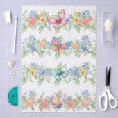 Pastel Bloemen & Vlinders Decoupage Papier (Craft)