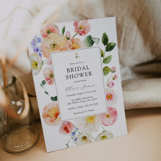  Pastel Bloemen Vrijgezellenfeest Kaart