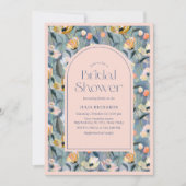 Pastel  Bloemen Vrijgezellenfeest Kaart (Voorkant)