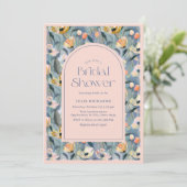 Pastel  Bloemen Vrijgezellenfeest Kaart (Staand voorkant)