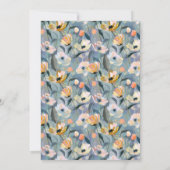 Pastel  Bloemen Vrijgezellenfeest Kaart (Achterkant)