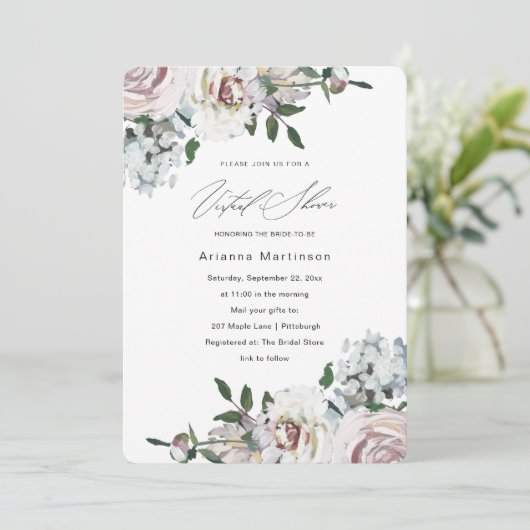  Pastel Bloemen Vrijgezellenfeest Kaart (Staand voorkant)