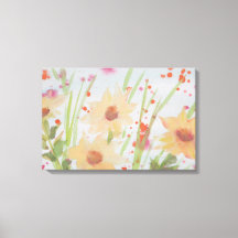Pastel Bloemen Waterverf