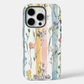 Pastel Bloemen Waterverf Case-Mate iPhone Case (Achterkant)