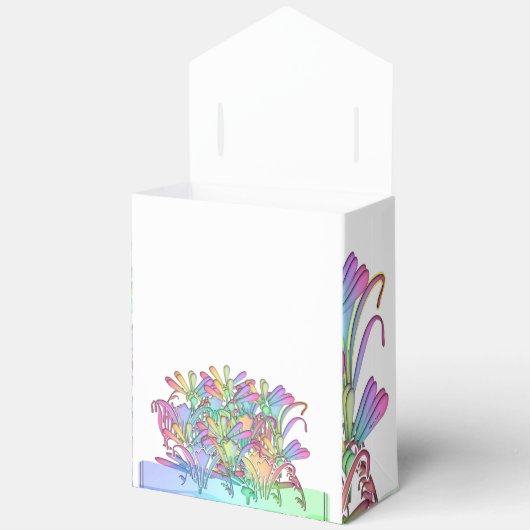 Pastel Bloemen Witte bruiloft Bedankdoosjes (Open)