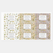 Pastel Bloemen Zeep Bars Elegante Lijm Labels (Vel)