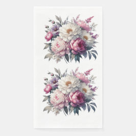 pastel bloemenblauwroze bloemenPapier Servet