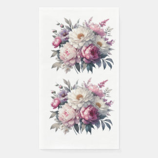 pastel bloemenblauwroze bloemenPapier Servet