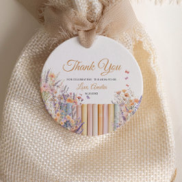 Pastel Bloemenboek Thema Baby shower Bedankjes Labels