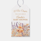 Pastel Bloemenboek Thema Baby shower Gift Label Cadeaulabel (Voorkant)