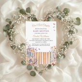 Pastel Bloemenboek Thema Baby shower Kaart