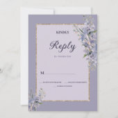 Pastel bloemenboeket waterverf Huwelijk RSVP Kaart (Voorkant)