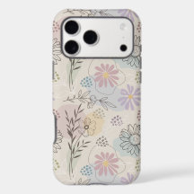 Pastel Bloemencollage – Chic Bloemmotief Geometris