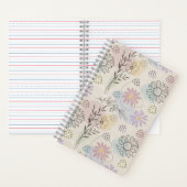 Pastel Bloemencollage – Chic Bloemmotief Geometris Notitieboek (Binnen)