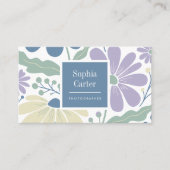 Pastel Bloemend Frame Visitekaartje (Voorkant)