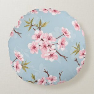 Pastel Bloemendeken Rond Kussen