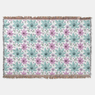 Pastel Bloemendessinpatroon  Deken