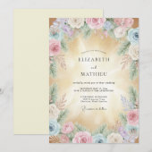Pastel Bloemendroom Bruiloft Kaart (Voorkant / Achterkant)