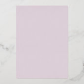 Pastel Bloemenkader Doop Folie Uitnodiging (Achterkant)
