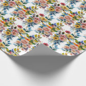 Pastel Bloemenkunst Cadeaupapier (Hoek)