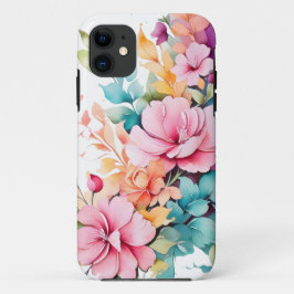 Pastel Bloemenkunst Case-Mate iPhone Case