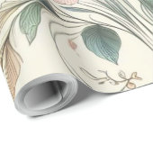 Pastel Bloemenkunst Waterkleuren Cadeaupapier (Rol Hoek)