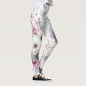 Pastel bloemenkunst waterverf grafisch leggings (Rechts)