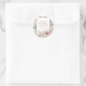 Pastel Bloemenlente eerste communie Ronde Sticker (Tas)