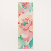 Pastel bloemenmonogram yogamat (Achterkant)