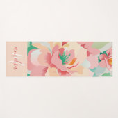 Pastel bloemenmonogram yogamat (Voorkant (horizontaal))