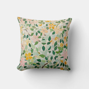 Pastel Bloemenmozaïek Tuin Kussen