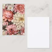 Pastel  bloemennaadloos patroon visitekaartje (Voorkant / Achterkant)