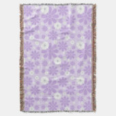 Pastel Bloemenpatroon LAVENDER Deken (Voorkant Verticaal)