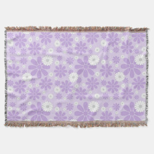 Pastel Bloemenpatroon LAVENDER Deken