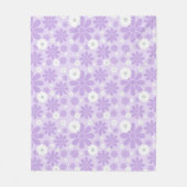 Pastel Bloemenpatroon LAVENDER Fleece Deken (Voorkant)