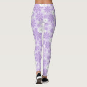 Pastel Bloemenpatroon LAVENDER Leggings (Achterkant)
