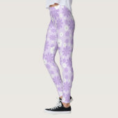 Pastel Bloemenpatroon LAVENDER Leggings (Links)