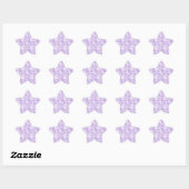 Pastel Bloemenpatroon LAVENDER Ster Sticker (Vel)