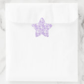 Pastel Bloemenpatroon LAVENDER Ster Sticker (Tas)