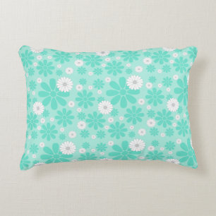 Pastel Bloemenpatroon MINT Accent Kussen
