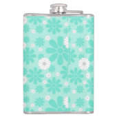 Pastel Bloemenpatroon MINT Heupfles (Achterkant)