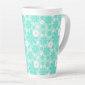 Pastel Bloemenpatroon MINT Latte Mok (Rechterhoek)