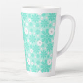 Pastel Bloemenpatroon MINT Latte Mok (Rechts)