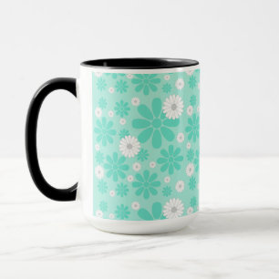 Pastel Bloemenpatroon MINT Mok