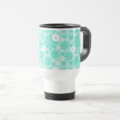 Pastel Bloemenpatroon MINT Reisbeker (Voorkant rechts)