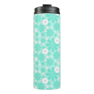Pastel Bloemenpatroon MINT Thermosbeker